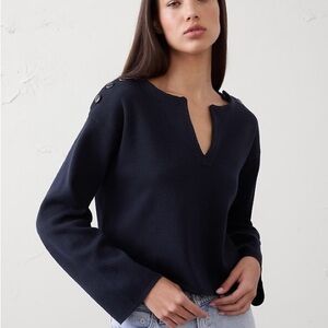 J. Crew Navy Dress with Zipper Detail